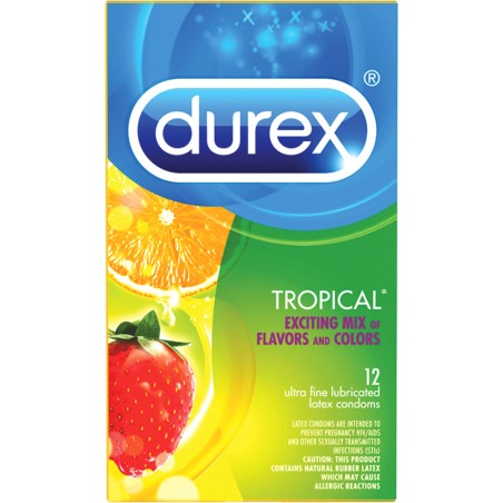 Durex Tropical - Saveurs et couleurs (12 préservatifs)