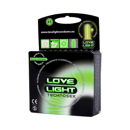 Love Light Technosex - Phosphorescent (3/12 préservatifs)