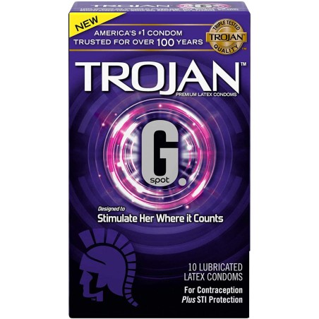 Trojan G. Spot - Stimulation du point G (10 préservatifs)