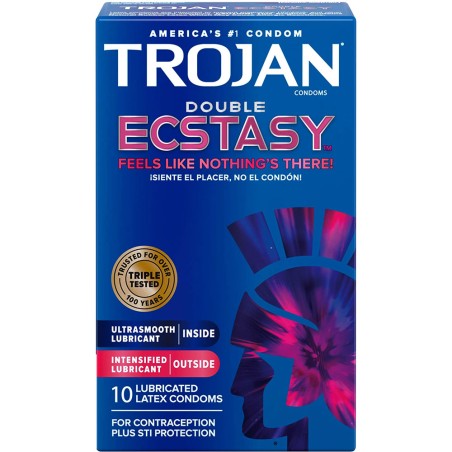 Trojan Double Ecstasy (10 preservativi)